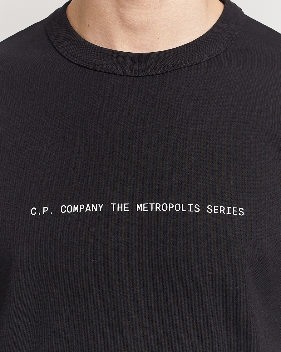 Homme | Pulls Et Tricots | C.P. Company | Metropolis Printed Logo Sweatshirt Black