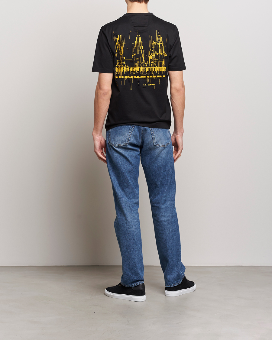 Homme | T-shirts | C.P. Company | Metropolis Mercerized Jersey Back Logo T-Shirt Black