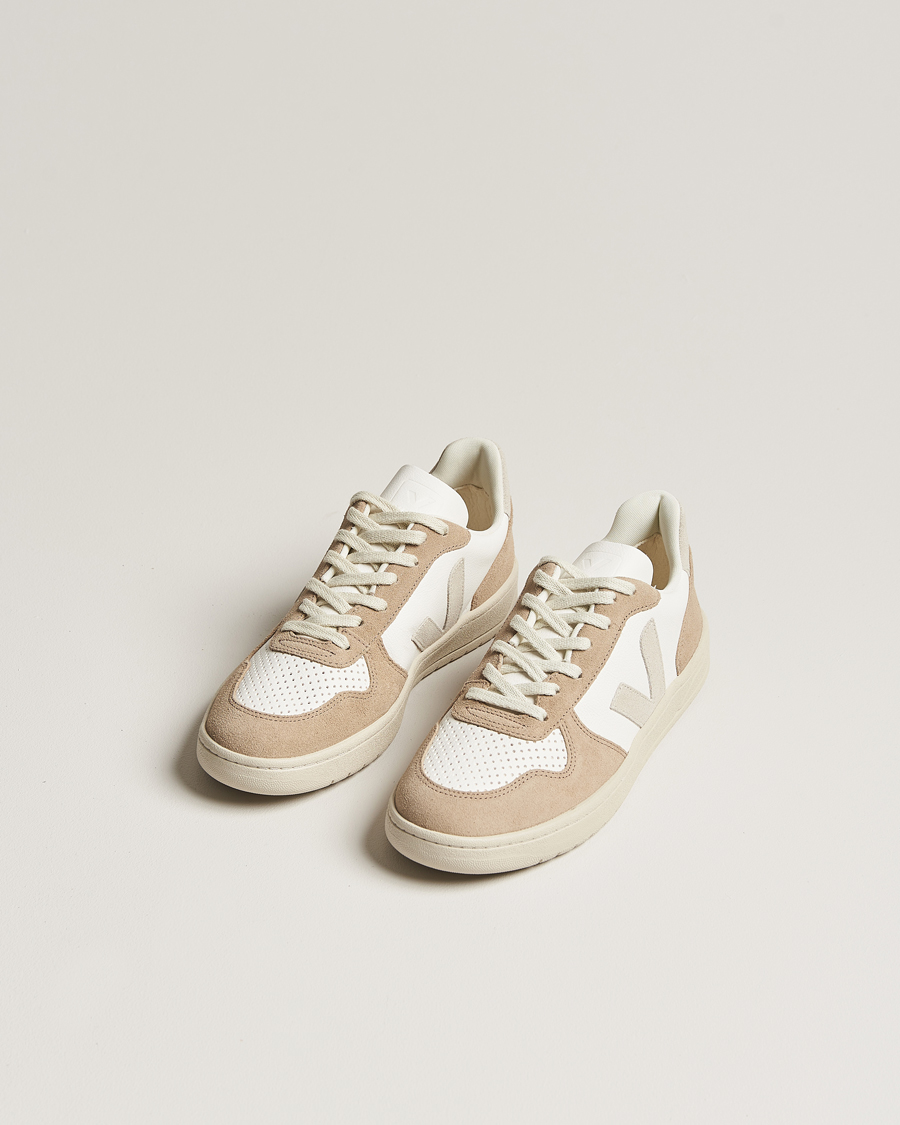 Homme | Veja V-10 Chromefree Leather Extra White/Natural Sahara | Veja | V-10 Chromefree Leather Extra White/Natural Sahara
