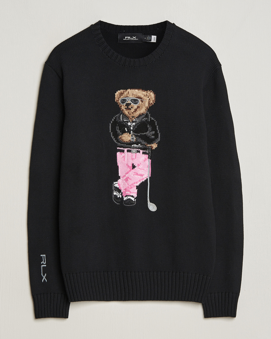 Homme | Pulls Et Tricots | RLX Ralph Lauren | Bear Golfer Knitted Sweater Polo Black