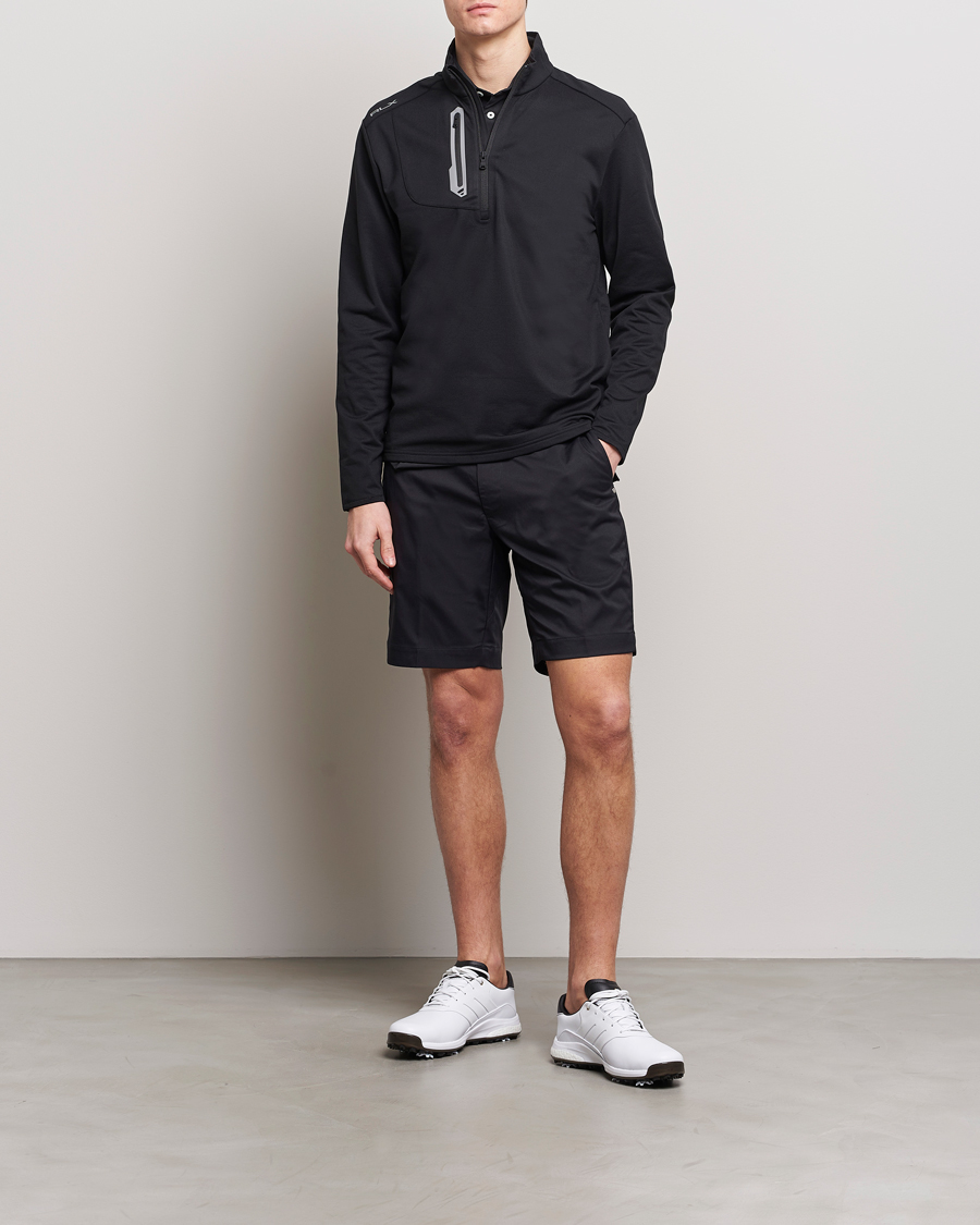 Homme | Pulls Et Tricots | RLX Ralph Lauren | Luxury Jersey Half Zip Polo Black