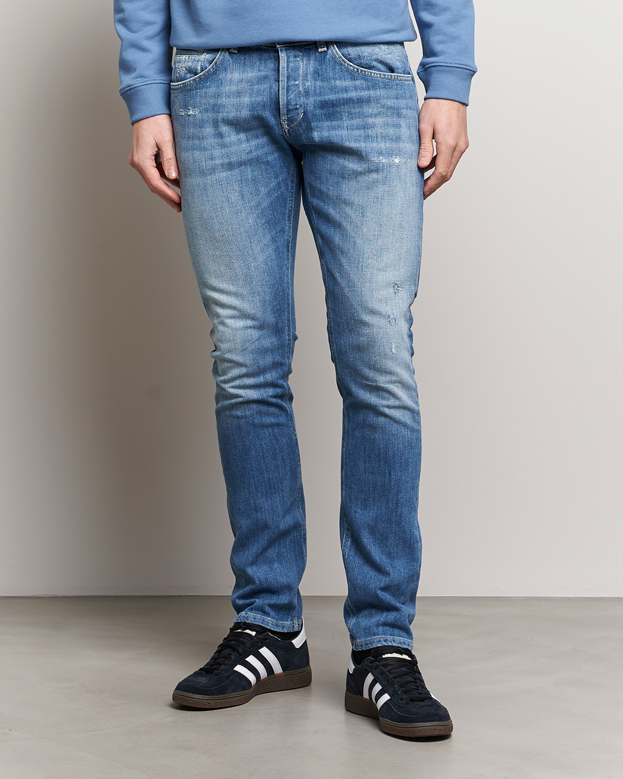 Homme | Jeans | Dondup | George Distressed Jeans Light Blue