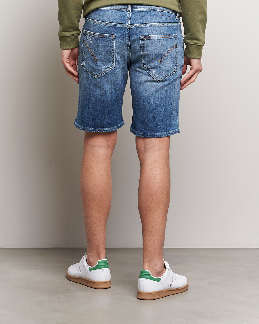 Homme | Shorts | Dondup | Derek Destroyed Denim Shorts Medium Blue