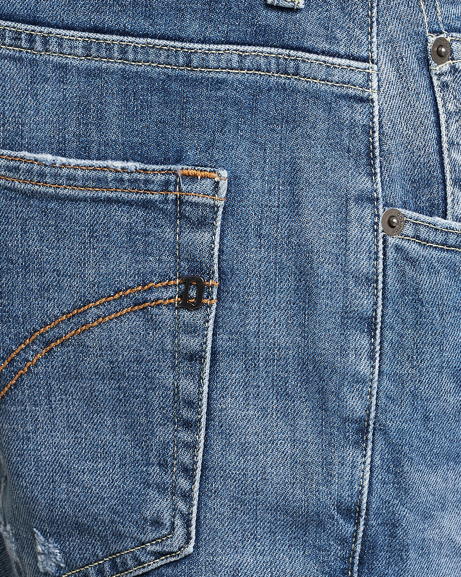 Homme | Shorts | Dondup | Derek Destroyed Denim Shorts Medium Blue