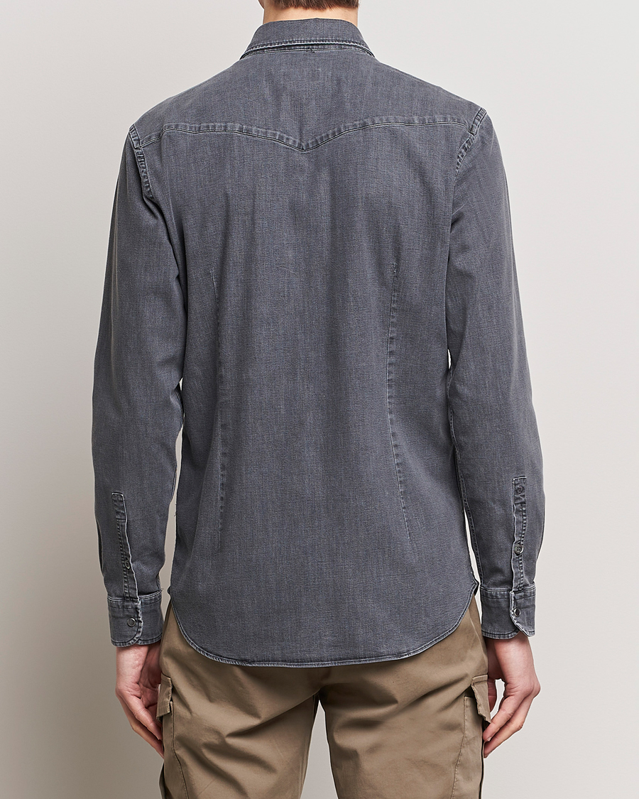 Heren | Overhemden | Dondup | Slim Fit Pocket Denim Shirt Washed Grey