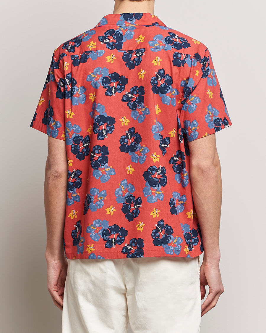Homme | Chemises | Nudie Jeans | Arthur Printed Flower Short Sleeve Shirt Red