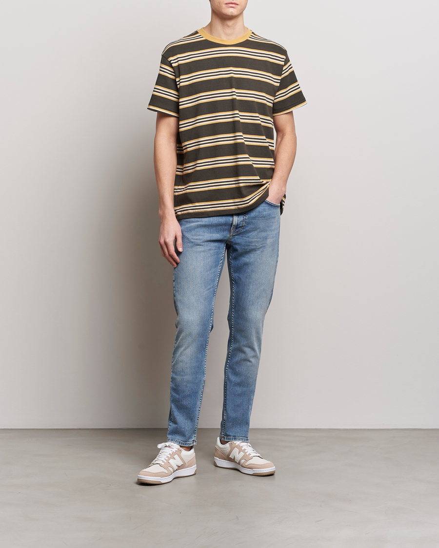 Heren | T-shirts | Nudie Jeans | Leif Striped Crew Neck T-Shirt Multi
