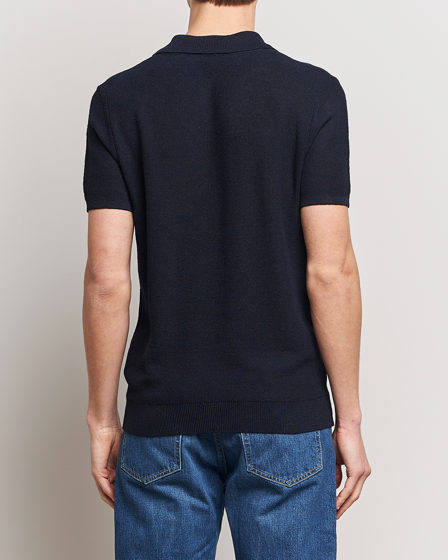 Heren | Polo's | A.P.C. | Jay Viscose/Linen Polo Dark Navy