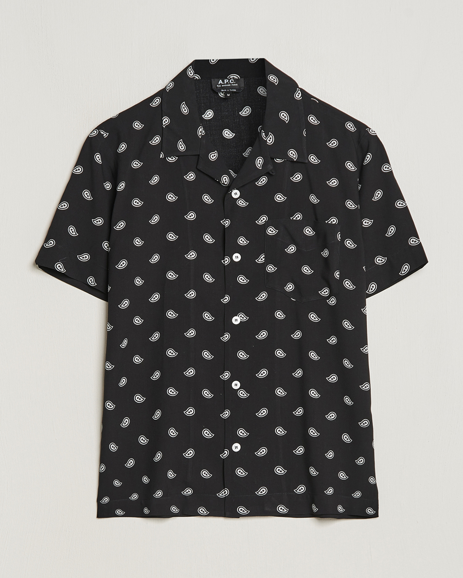Heren | Overhemden | A.P.C. | Lloyd Printed Paisley Resort Shirt Black