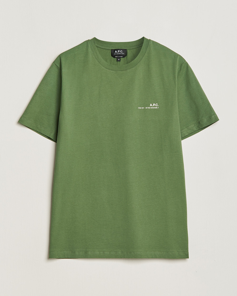 Heren | T-shirts | A.P.C. | Item T-shirt Gray Green