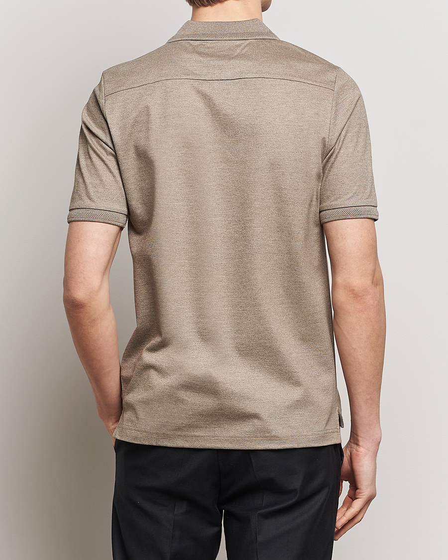 Heren | Polo's | Eton | Pique Polo Shirt Beige