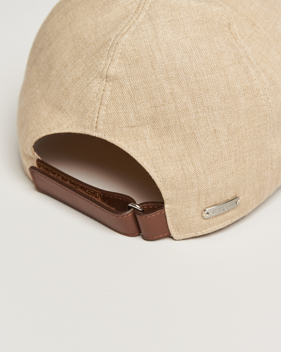 Heren | Eton Solid Linen Cap Beige | Eton | Solid Linen Cap Beige
