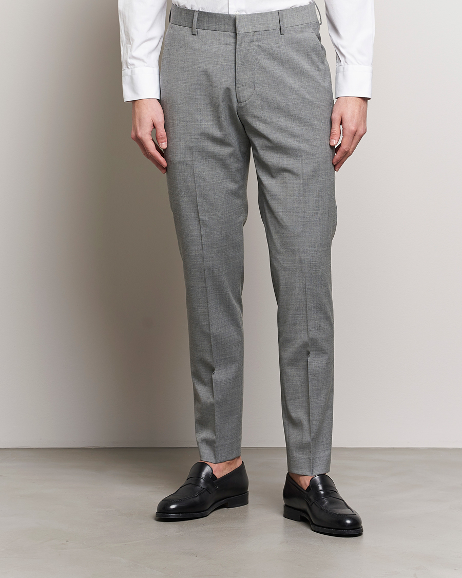Homme | Pantalons | Tiger of Sweden | Tenuta Wool Travel Suit Trousers Grey Melange