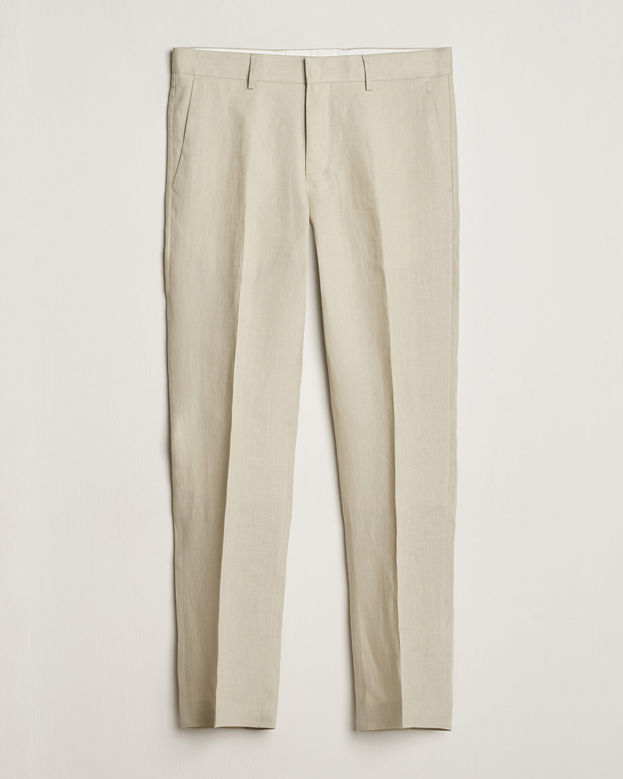 Homme | Pantalons | Tiger of Sweden | Tenuta Linen Suit Trousers Dawn Misty
