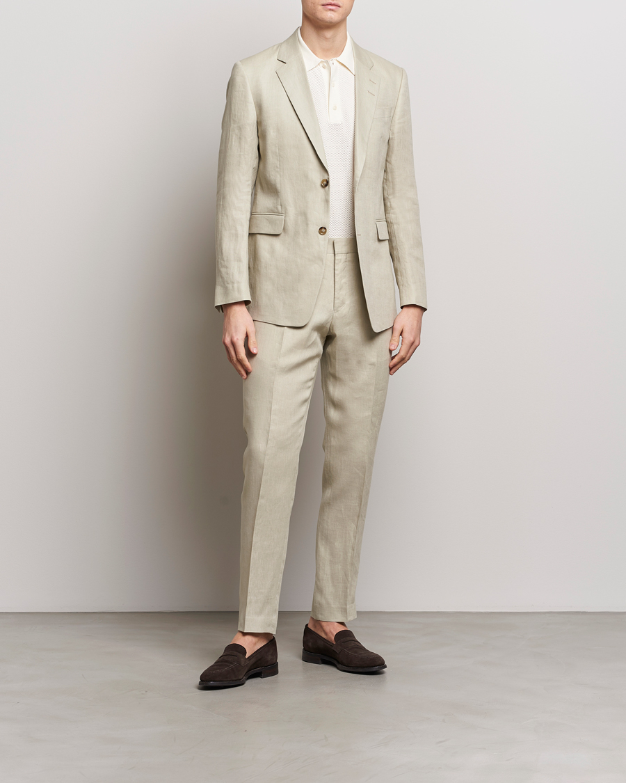 Homme | Pantalons | Tiger of Sweden | Tenuta Linen Suit Trousers Dawn Misty
