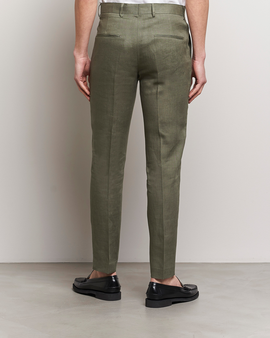 Homme | Pantalons | Tiger of Sweden | Tenuta Linen Suit Trousers Thyme