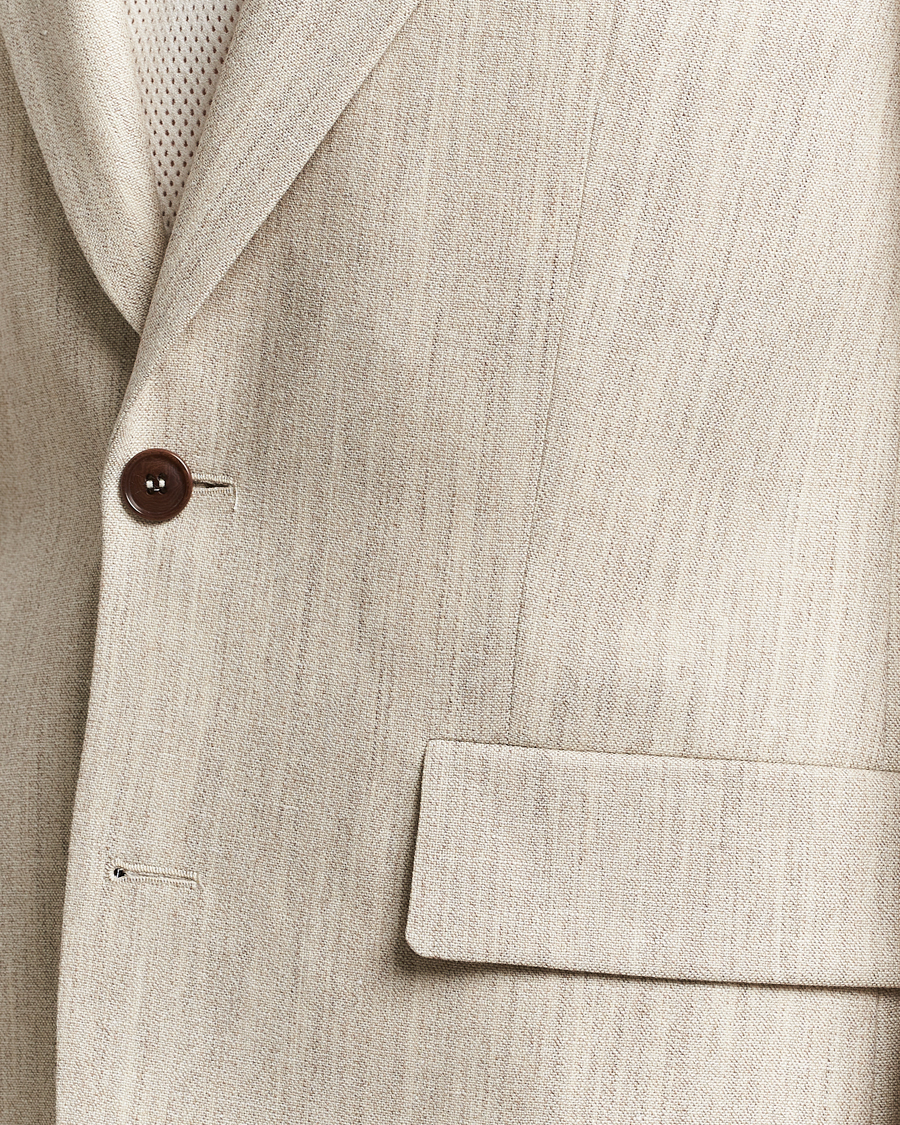 Heren | Blazers | Tiger of Sweden | Jon Wool/Linen Canvas Blazer Natural White