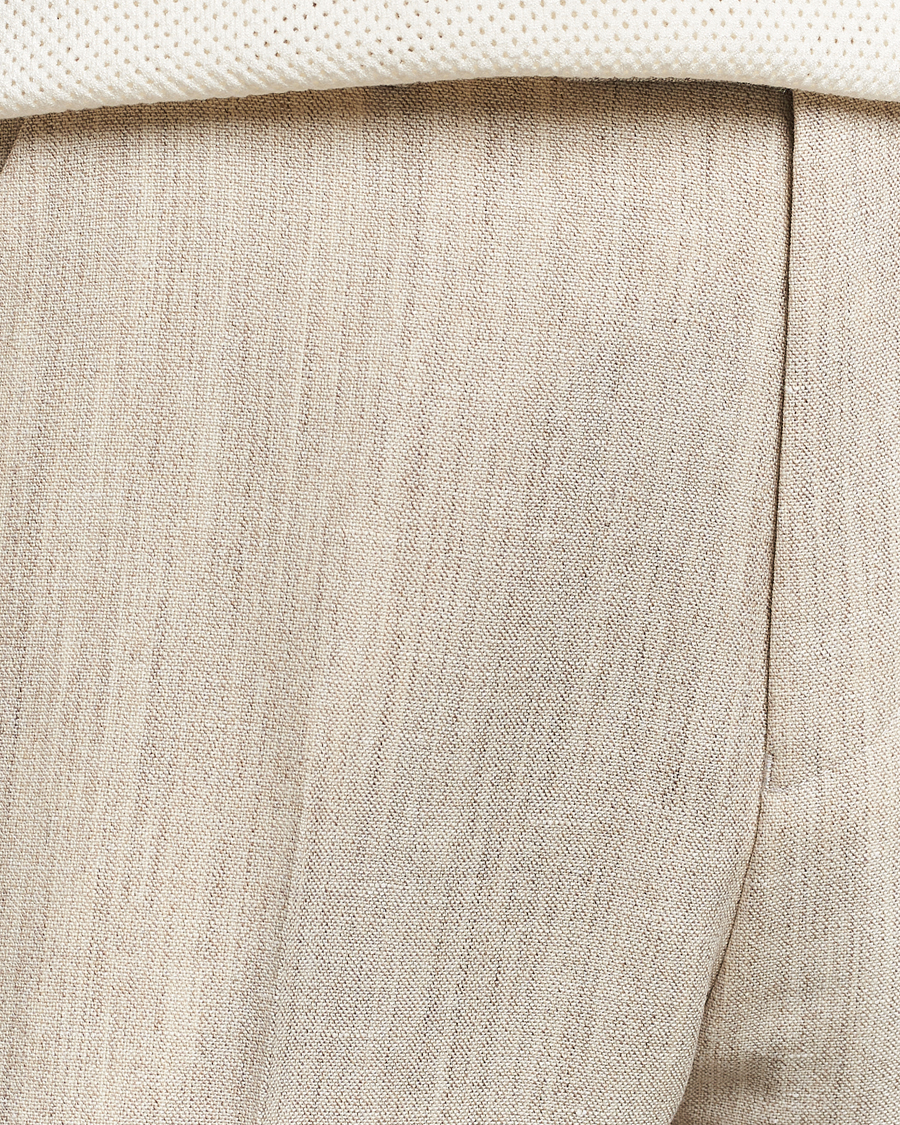 Homme | Pantalons | Tiger of Sweden | Tenser Wool/Linen Canvas Trousers Natural White