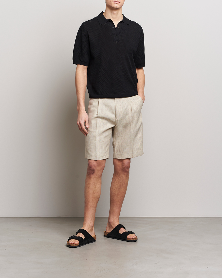 Homme | Shorts | Tiger of Sweden | Tulley Wool/Linen Canvas Shorts Natural White