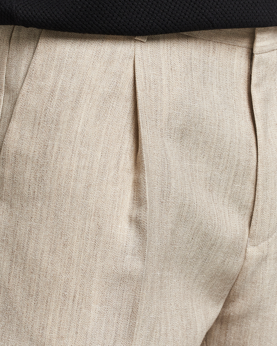 Homme | Shorts | Tiger of Sweden | Tulley Wool/Linen Canvas Shorts Natural White