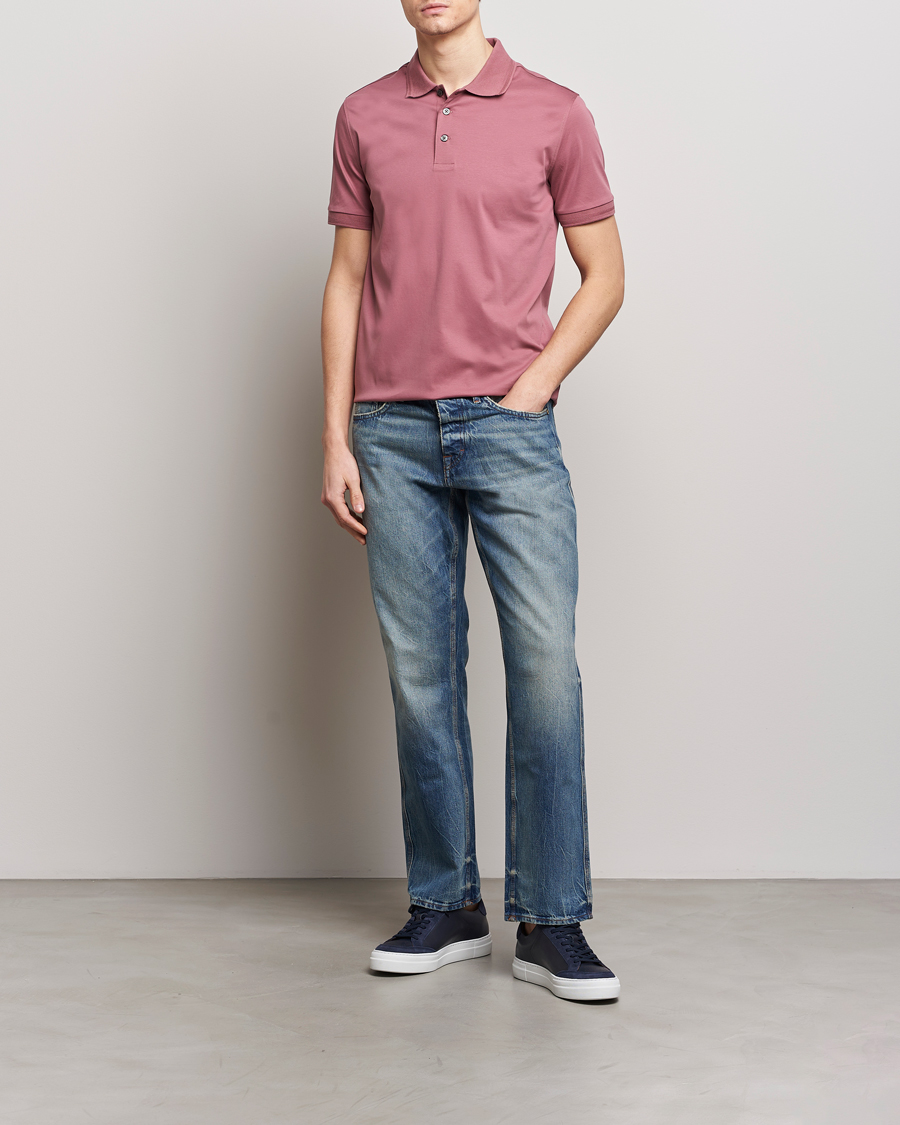 Homme | Polos | Tiger of Sweden | Riose Cotton Polo Rose Brown
