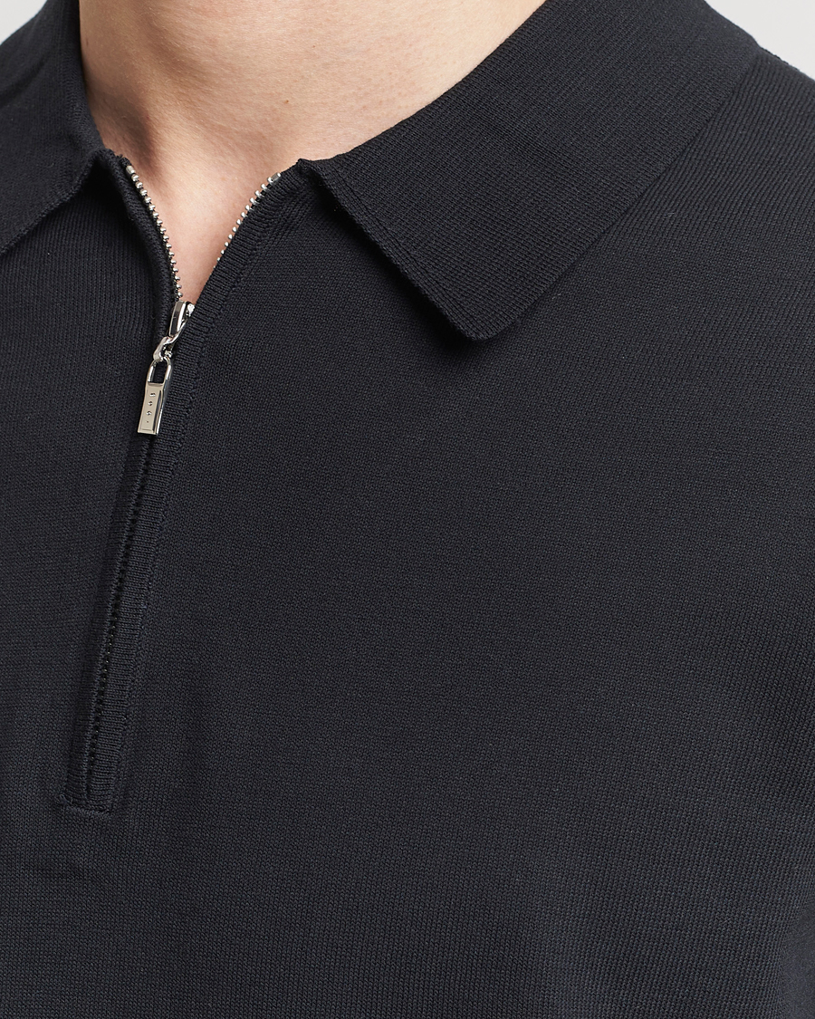 Homme | Polos | Tiger of Sweden | Orbit Knitted Cotton Polo Dark Sailing