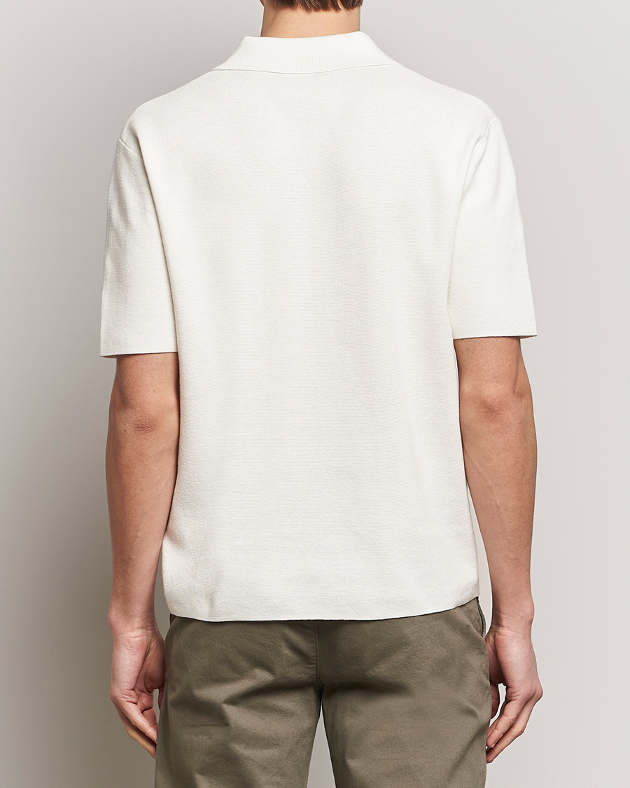 Homme | Polos | Tiger of Sweden | Maelon Linen/Cotton Knitted Polo Summer Snow
