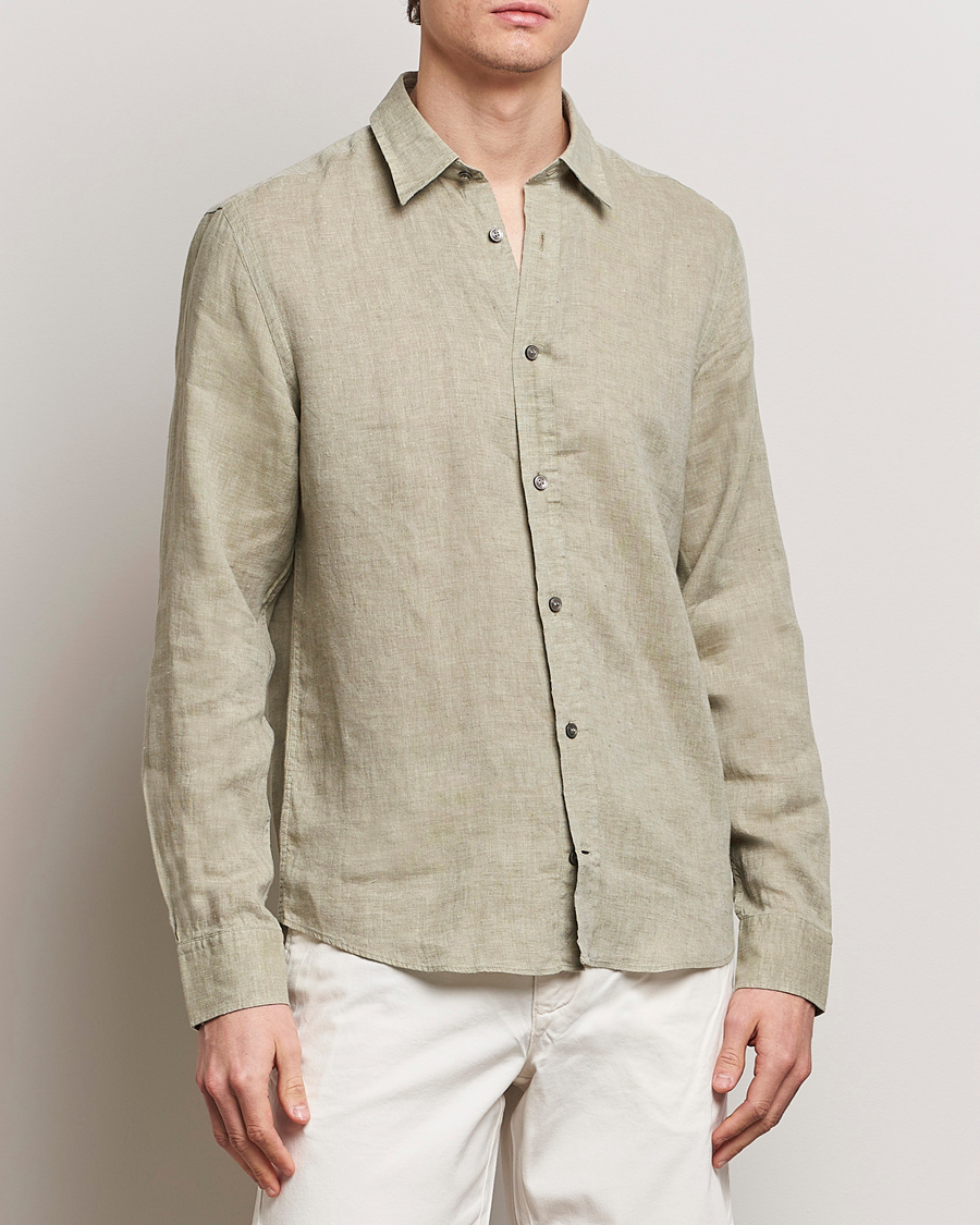 Homme | Chemises | Tiger of Sweden | Spenser Linen Shirt Olive Green
