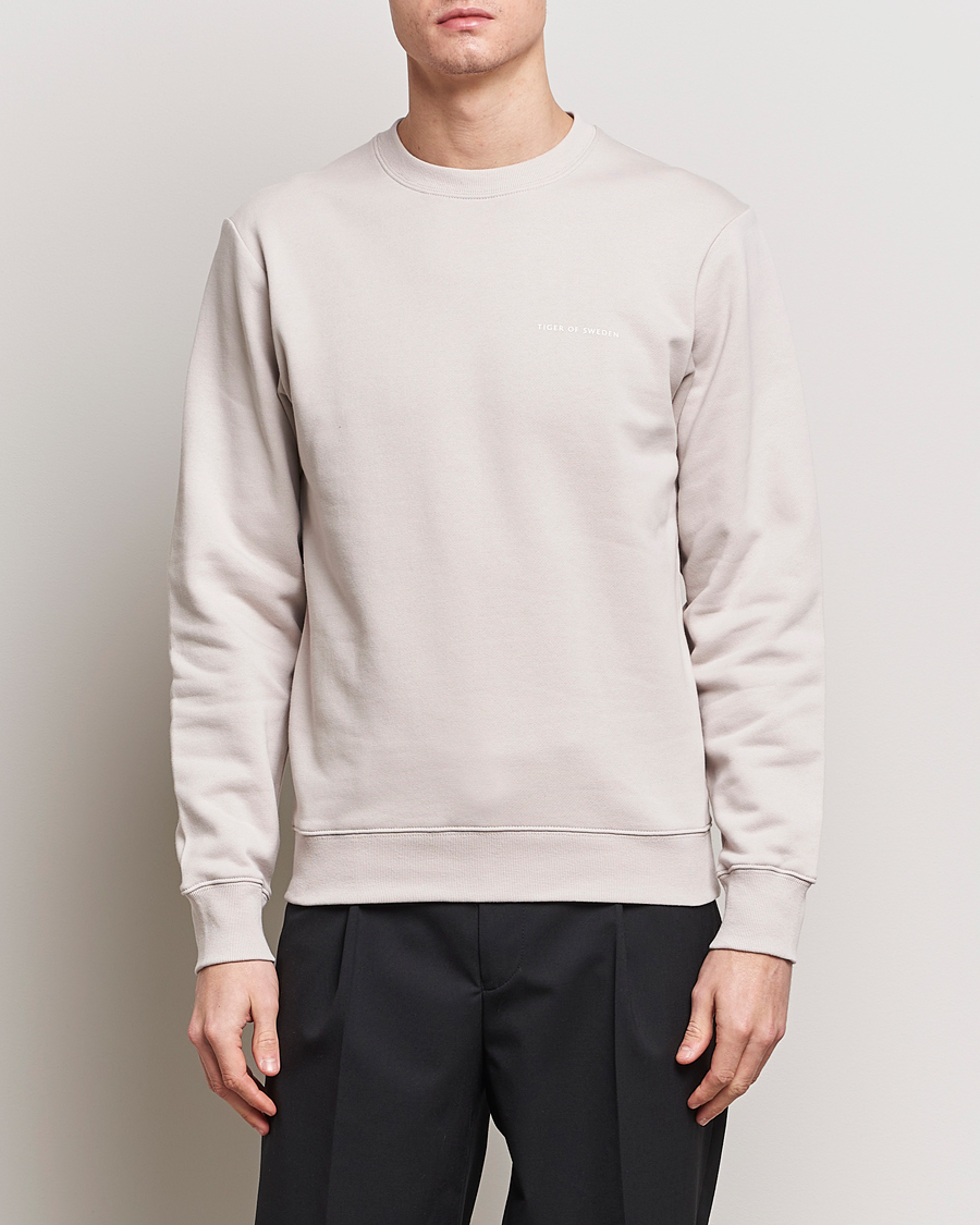 Heren | Truien | Tiger of Sweden | Emerson Crew Neck Sweatshirt Grey Sand