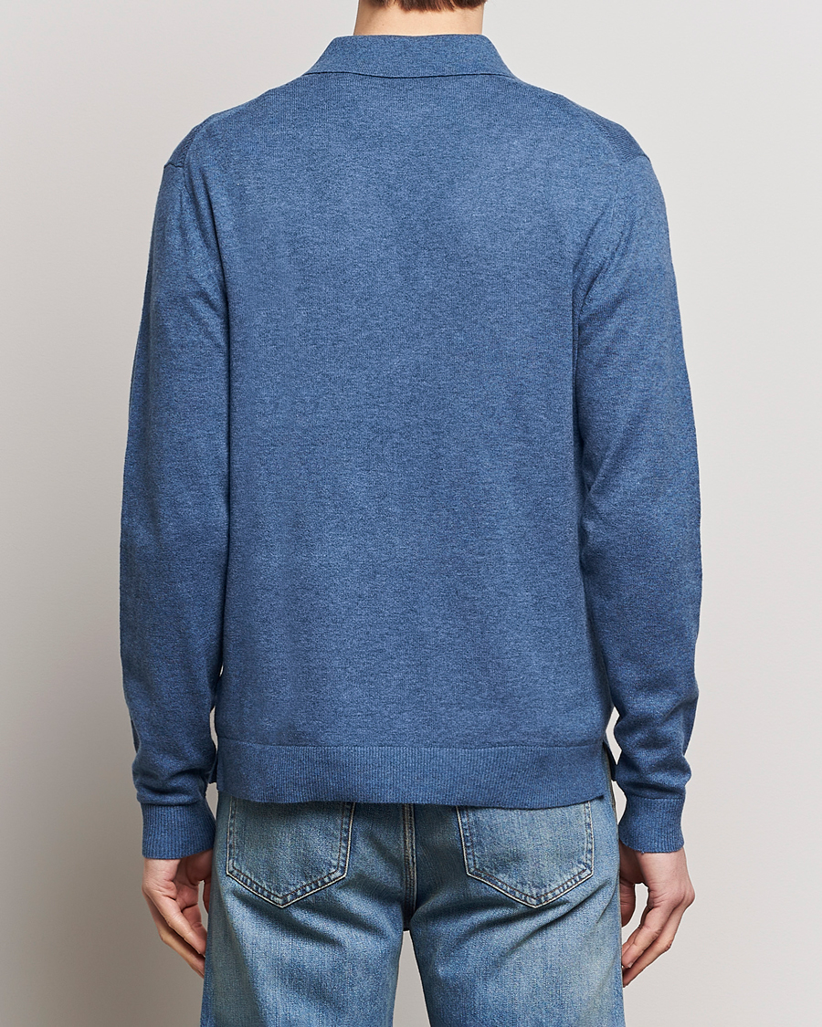 Homme | Pulls Et Tricots | Tiger of Sweden | Orbit Wool/Cotton Half Zip Thunder Blue