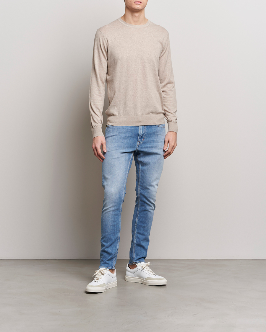 Heren | Truien | Tiger of Sweden | Michas Cotton/Linen Knitted Sweater Soft Latte