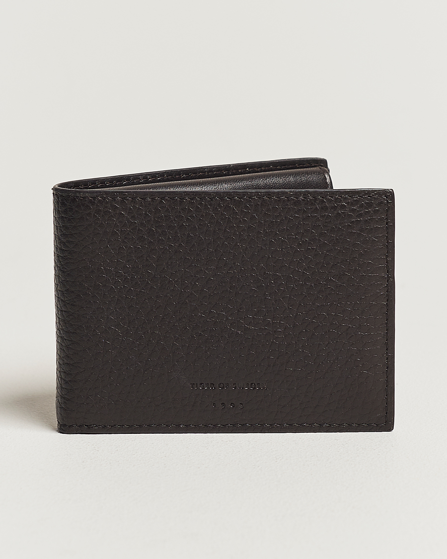Homme | Tiger of Sweden Wivalius Grained Leather Wallet Dark Brown | Tiger of Sweden | Wivalius Grained Leather Wallet Dark Brown