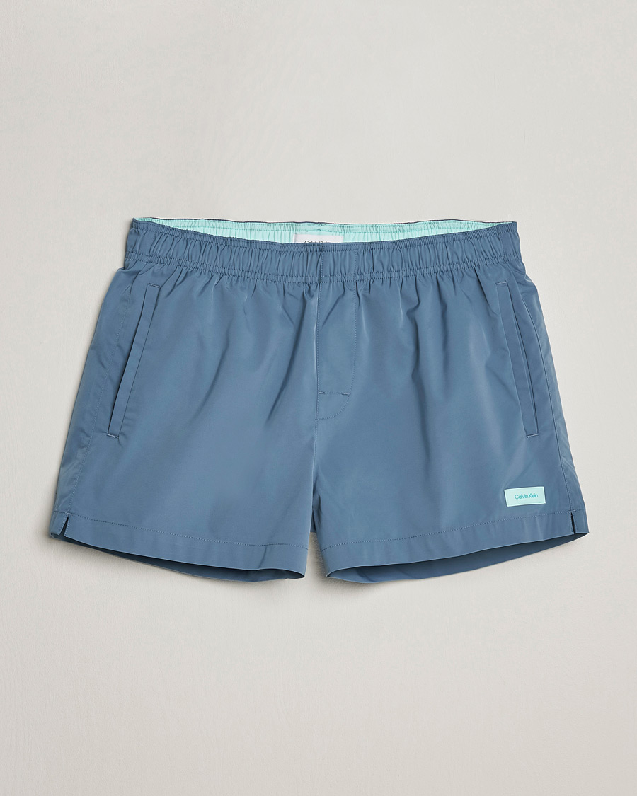 Homme | Maillots De Bain | Calvin Klein | Logo Drawstring Swimshorts Muted Cerulean