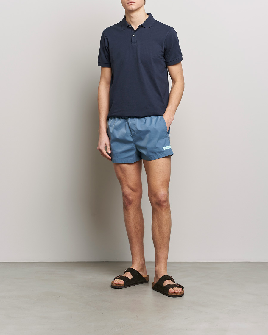 Homme | Maillots De Bain | Calvin Klein | Logo Drawstring Swimshorts Muted Cerulean