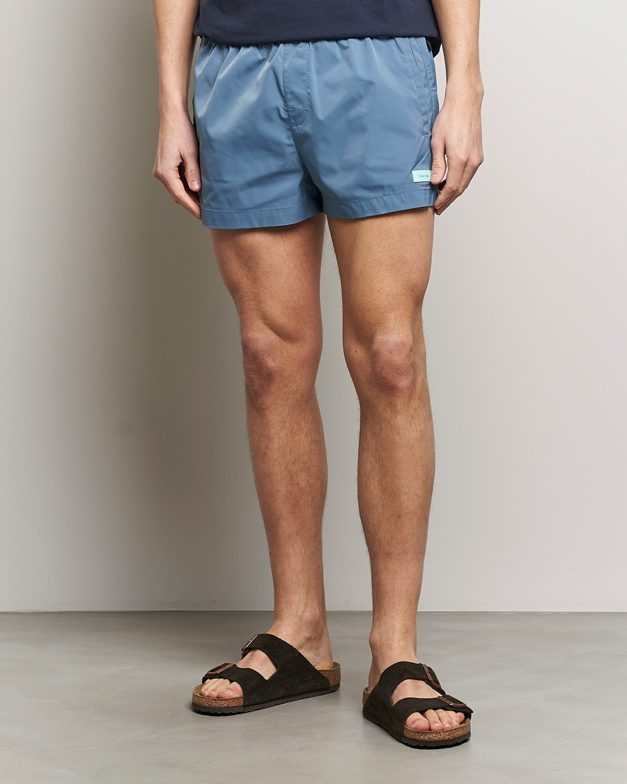 Homme | Maillots De Bain | Calvin Klein | Logo Drawstring Swimshorts Muted Cerulean
