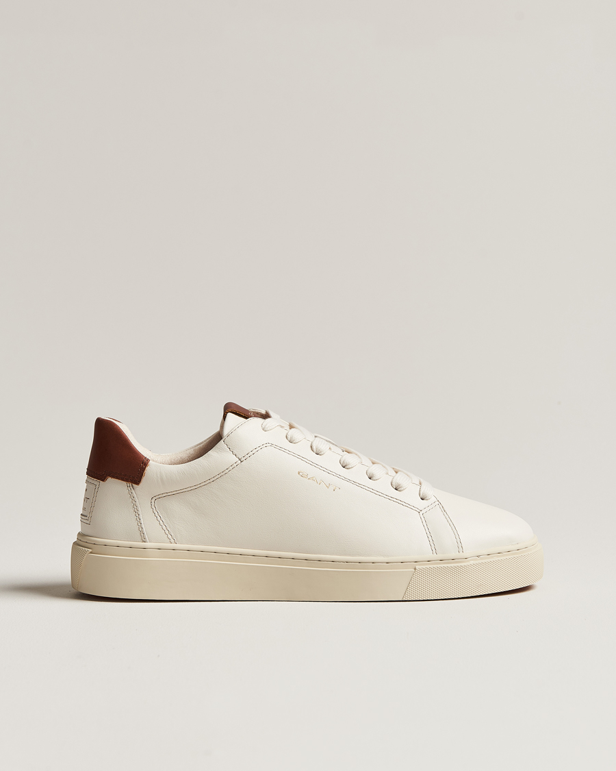 Heren | GANT Mc Julien Leather Sneaker Off White/Cognac | GANT | Mc Julien Leather Sneaker Off White/Cognac