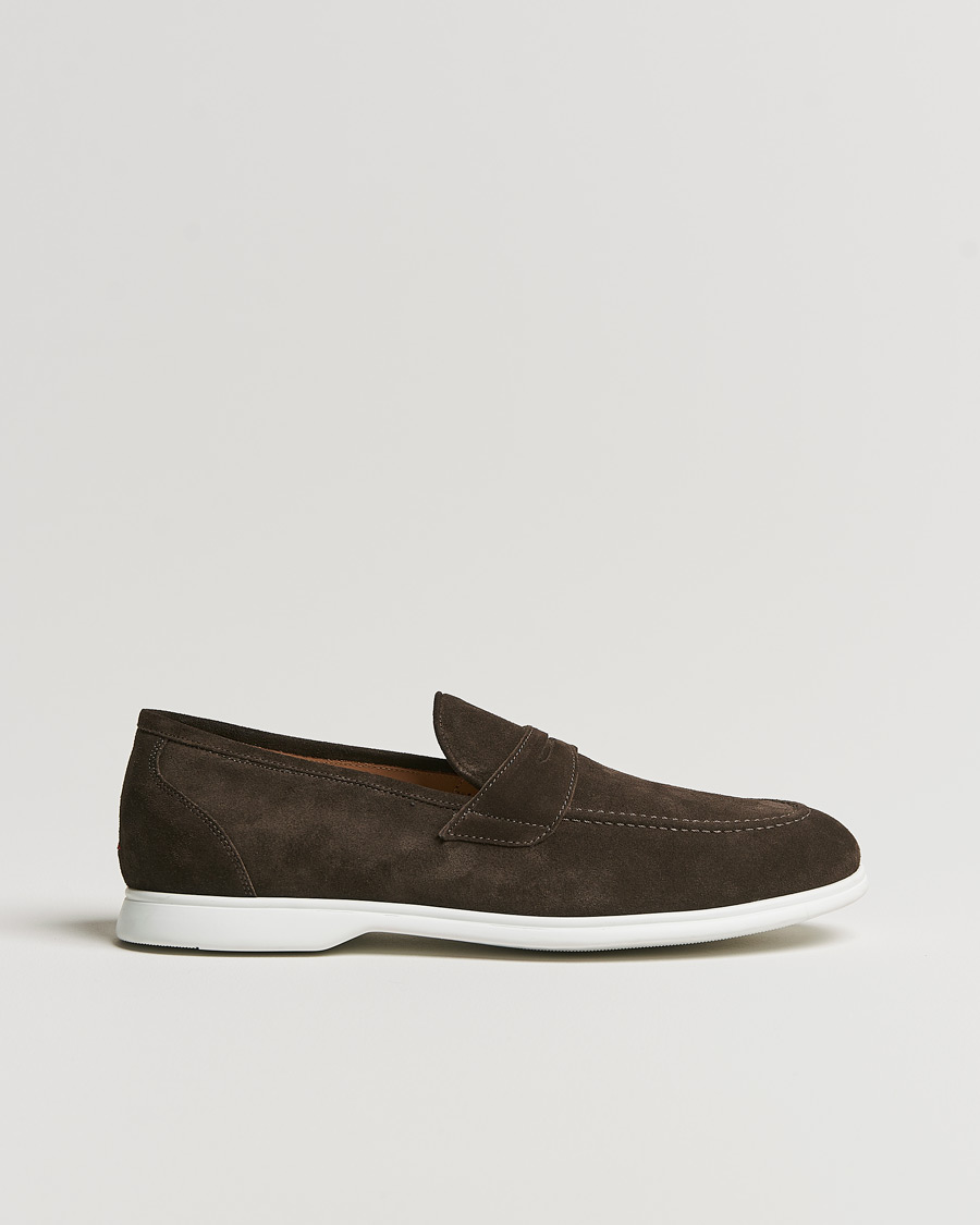 Heren | Kiton Summer Loafers Dark Brown Suede | Kiton | Summer Loafers Dark Brown Suede