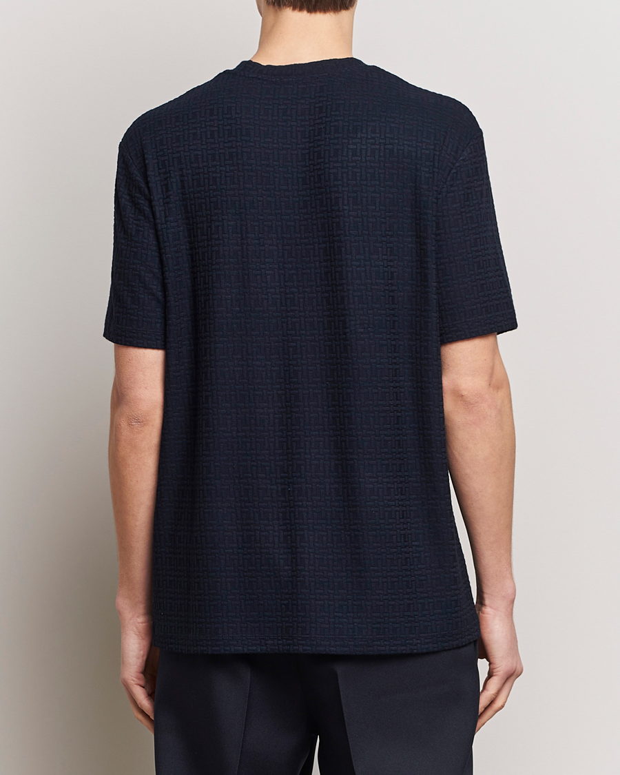 Heren | T-shirts | Giorgio Armani | Short Sleeve Cashmere Stretch T-Shirt Navy