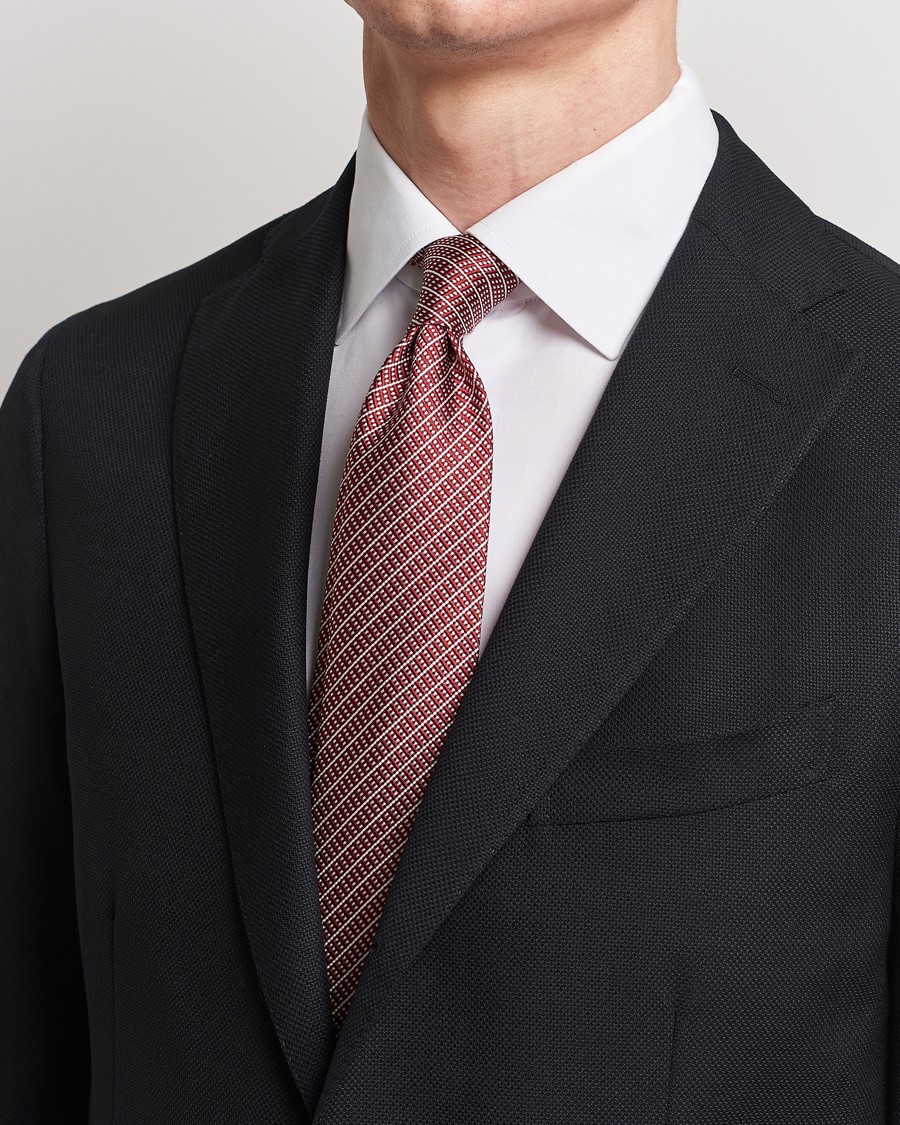 Homme | Giorgio Armani Jacquard Silk Tie Ruby | Giorgio Armani | Jacquard Silk Tie Ruby