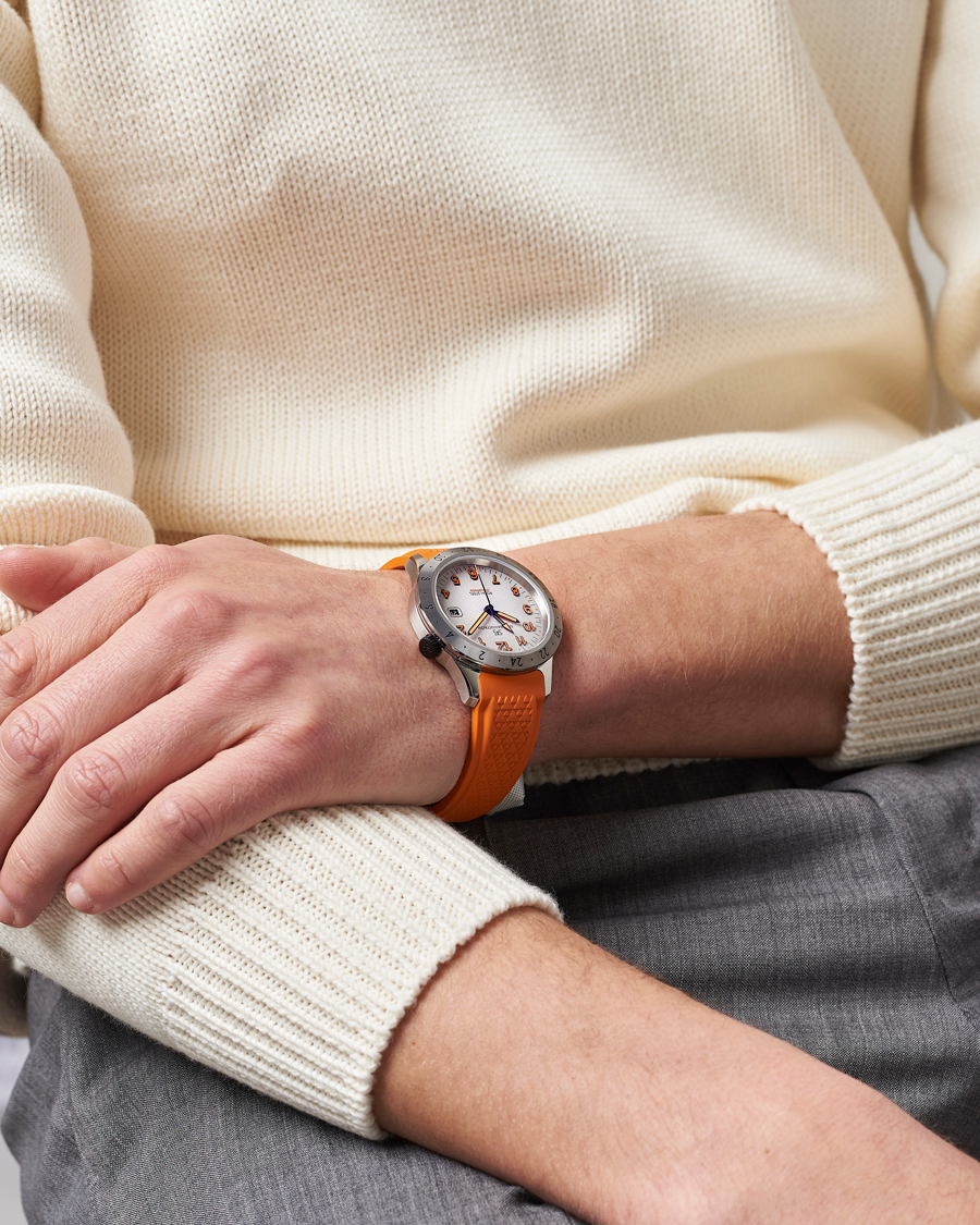 Homme | Sjöö Sandström Royal Steel Worldtimer 41mm Annual Edition Orange | Sjöö Sandström | Royal Steel Worldtimer 41mm Annual Edition Orange