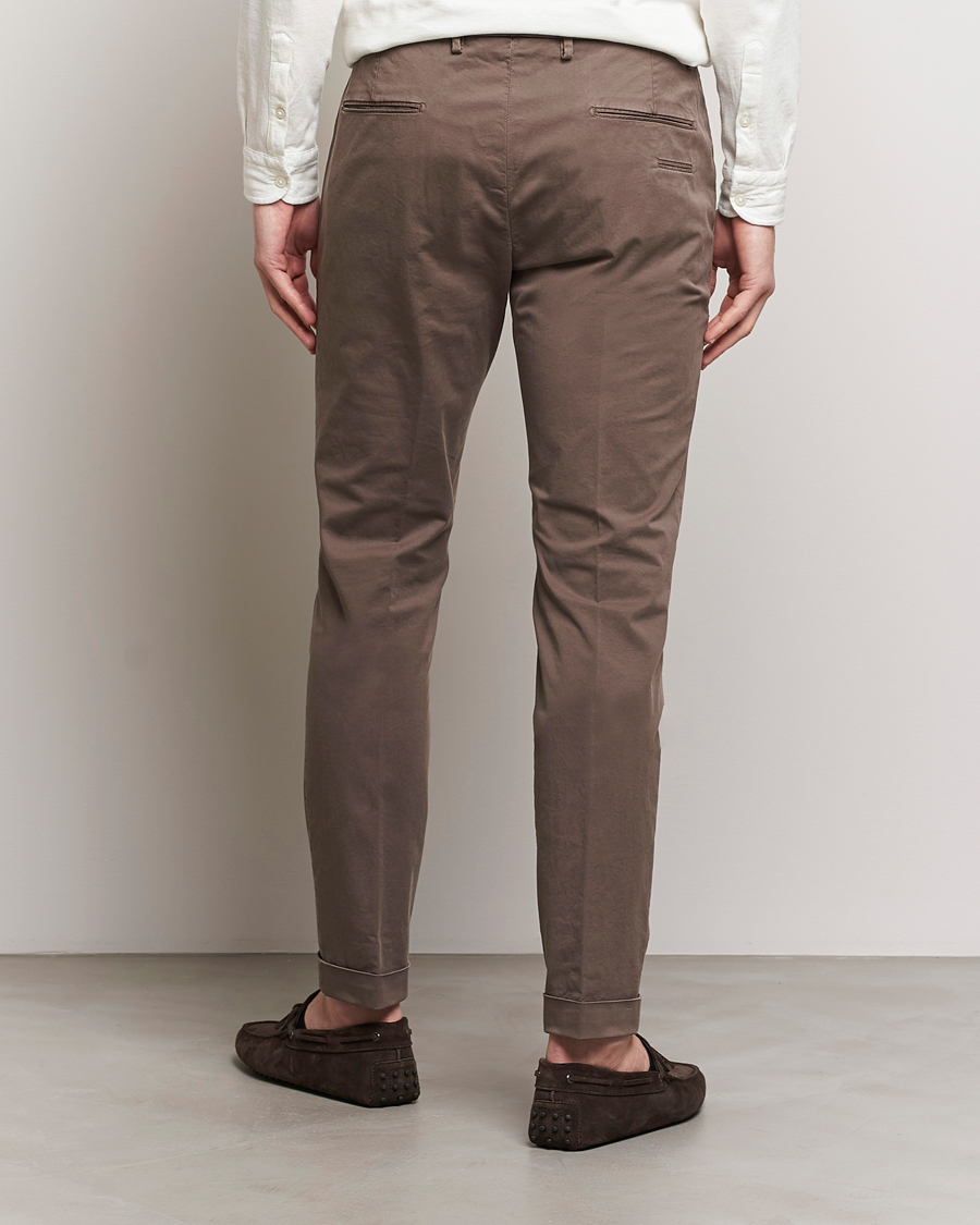 Homme | Pantalons | Briglia 1949 | Slim Fit Cotton Stretch Chinos Brown