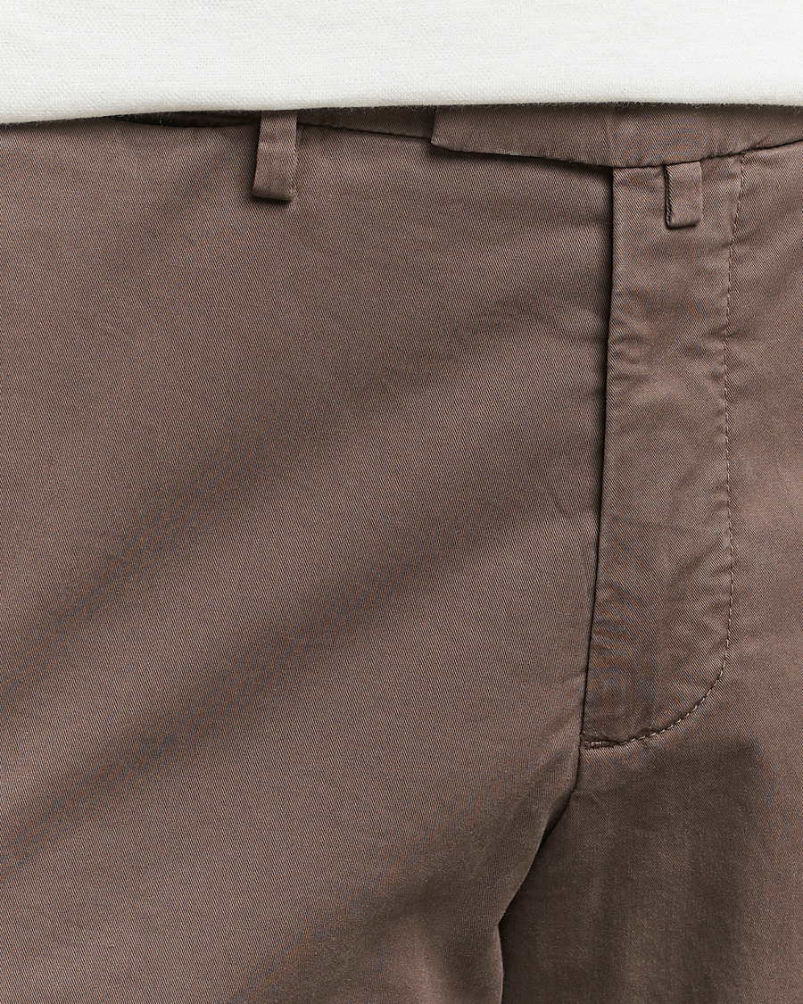 Homme | Pantalons | Briglia 1949 | Slim Fit Cotton Stretch Chinos Brown