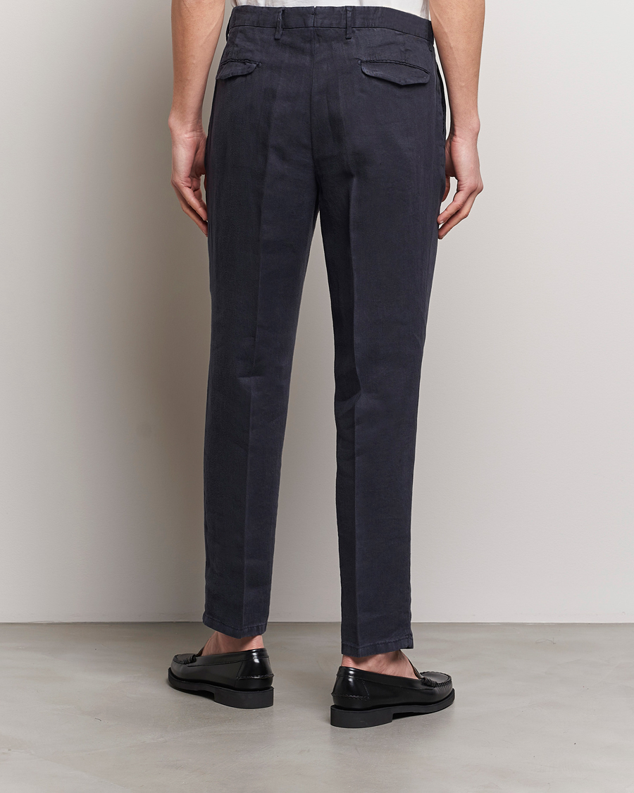 Homme | Pantalons | Briglia 1949 | Pleated Linen Trousers Navy