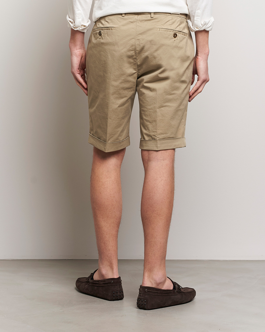 Homme | Shorts | Briglia 1949 | Pleated Cotton Shorts Taupe