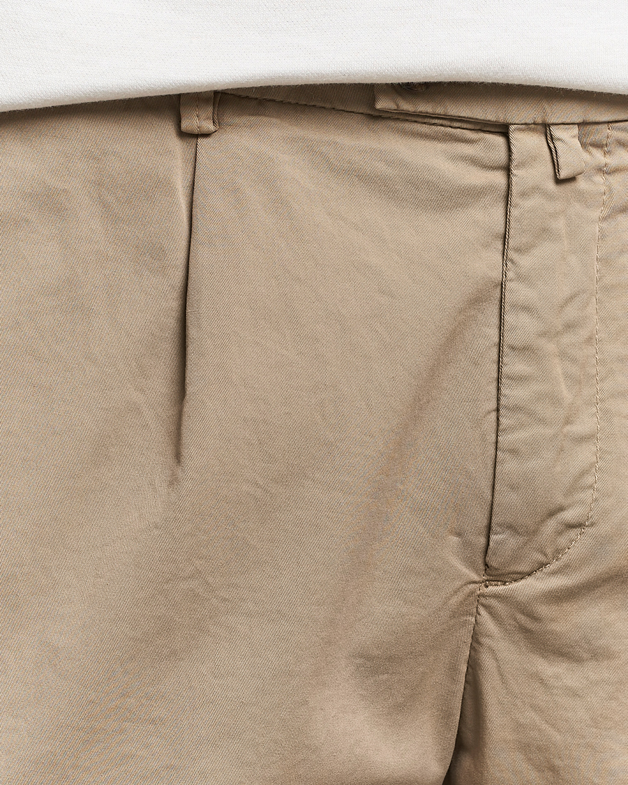 Homme | Shorts | Briglia 1949 | Pleated Cotton Shorts Taupe