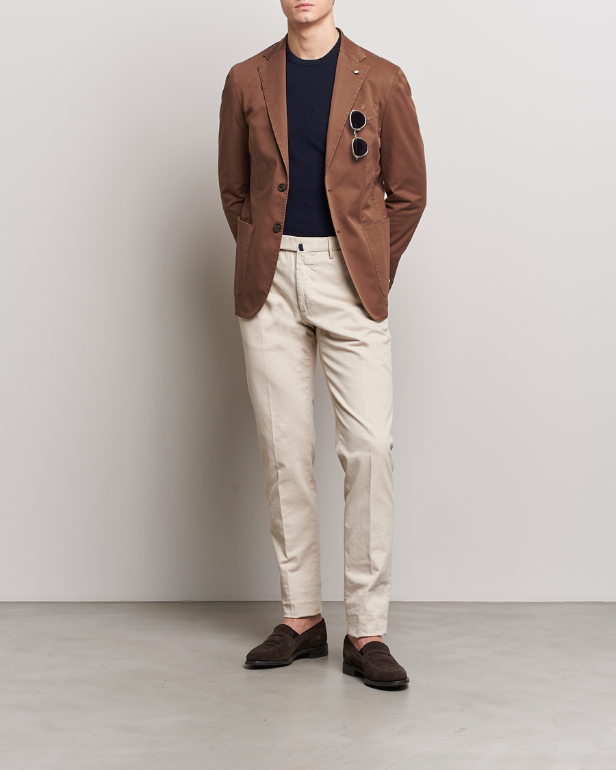 Homme | Blazers | L.B.M. 1911 | Jack Regular Fit Cotton Stretch Blazer Brown