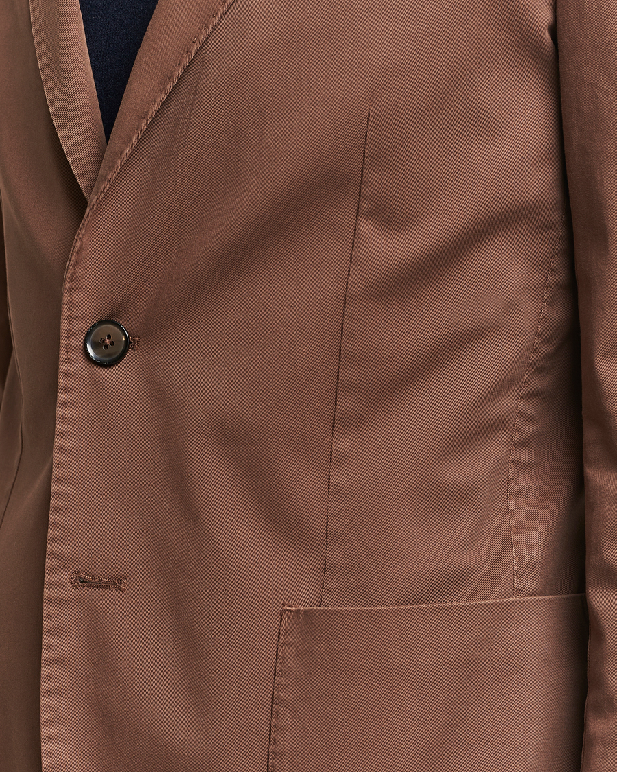 Homme | Blazers | L.B.M. 1911 | Jack Regular Fit Cotton Stretch Blazer Brown