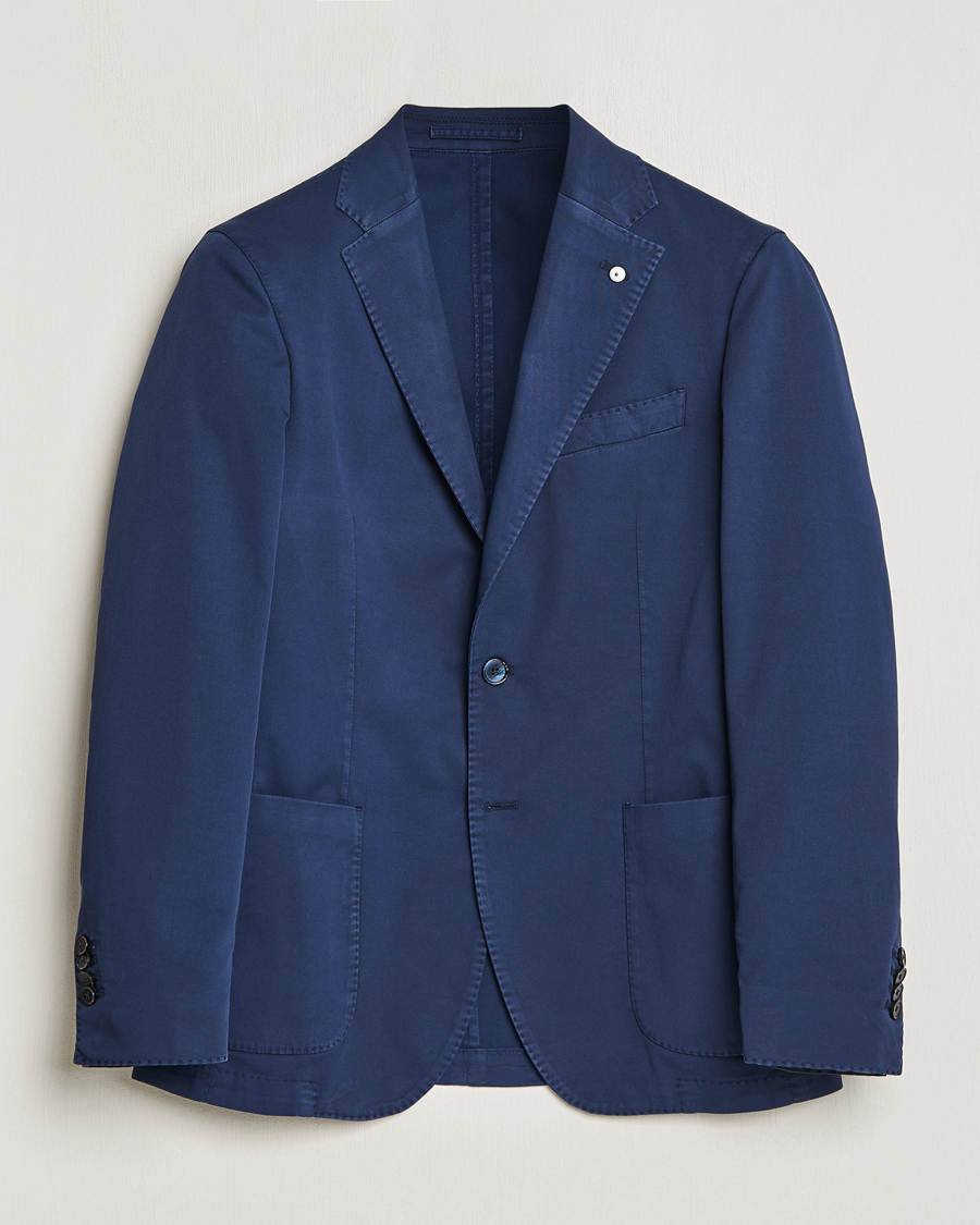 Homme | Blazers | L.B.M. 1911 | Jack Regular Fit Cotton Stretch Blazer Navy