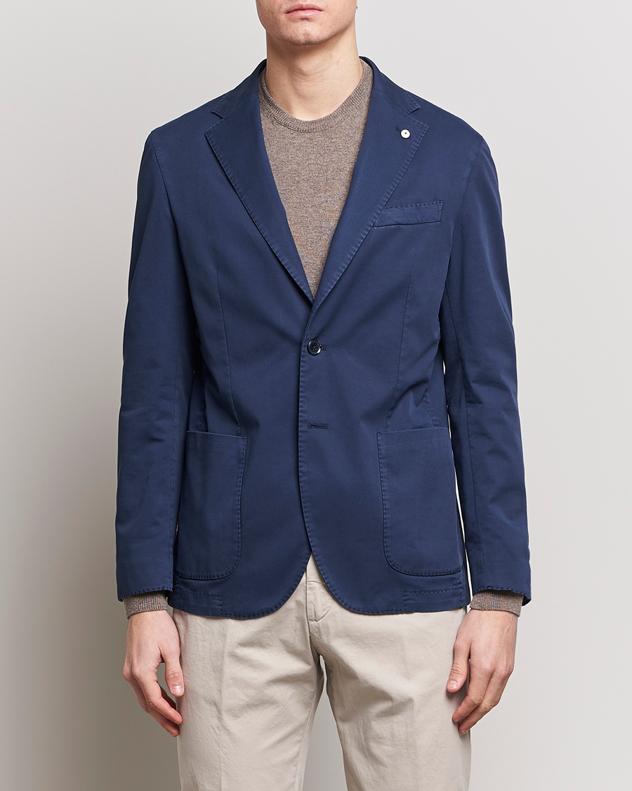 Homme | Blazers | L.B.M. 1911 | Jack Regular Fit Cotton Stretch Blazer Navy