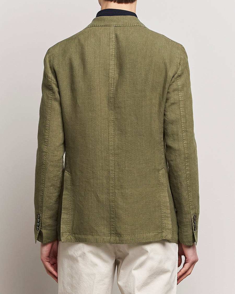 Heren | Blazers | L.B.M. 1911 | Jack Regular Fit Linen Blazer Olive